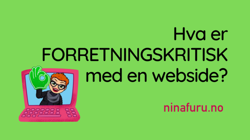 Hva er forretningskritisk med en webside?